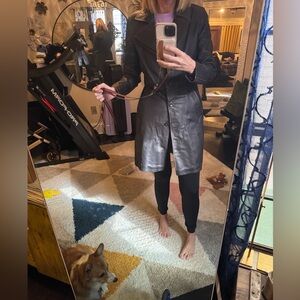 Leather coat NWT size M. Real leather